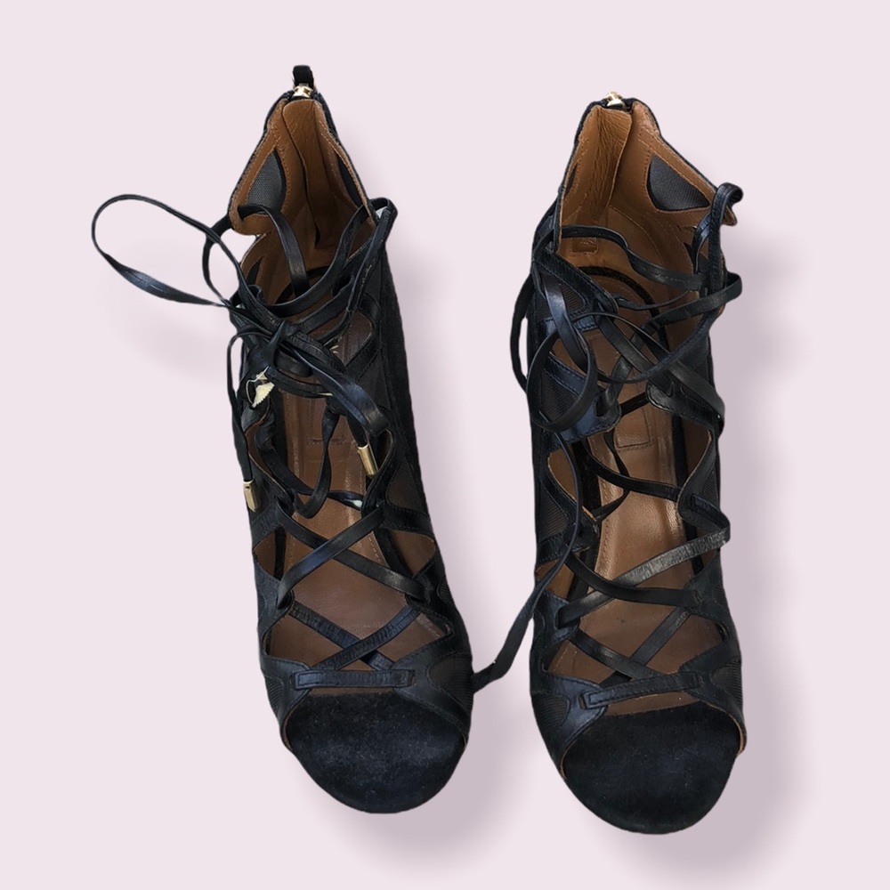 Aquazzura lace up heels